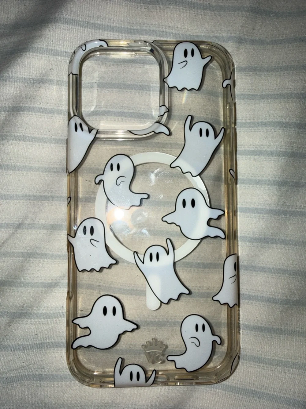 Velvet Caviar Clear Ghost MagSafe Phone Case - White Ghosts